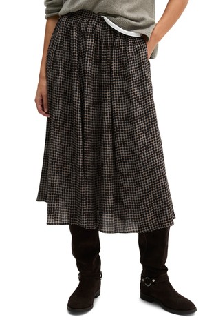 Patterned viscose skirt