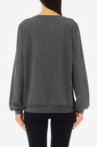 LIU JO Scuba pulover z logotipom Siva - Gray 2