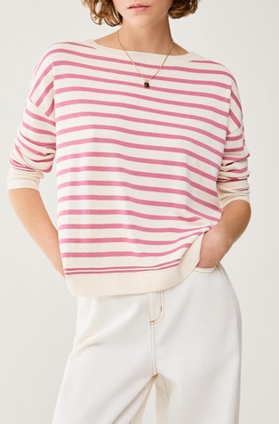 Cotton, silk and viscose jumper