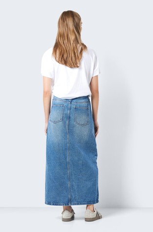 NOISY MAY NMELISA denim krilo s stranskima razporkoma Modra - Medium Blue Denim 3