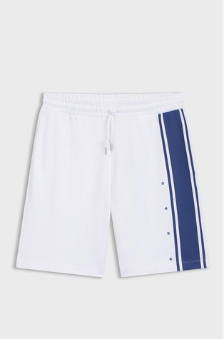 Relaxed-fit shorts in cotton terry with side stripe
