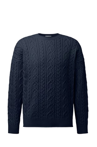 Cable-knit jumper in cotton blend