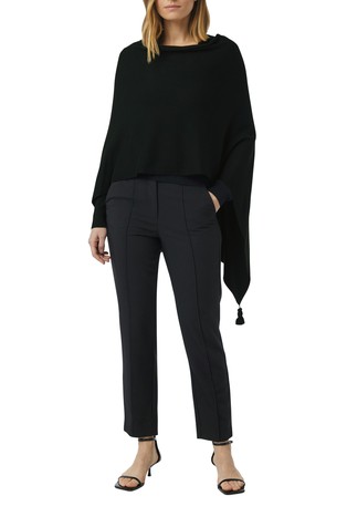COMMA Fine knit poncho in a viscose blend Black 3