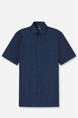 Luxor modern fit vzorčasta srajca s kratkimi rokavi