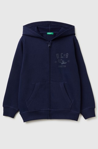 Cotton-blend logo hoodie