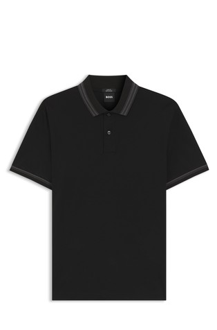 Slim fit polo majica iz merceriziranega bombaža