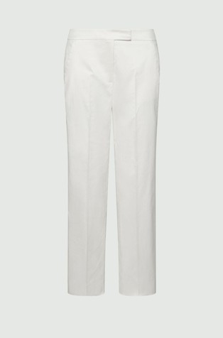 Cotton-blend cigarette trousers