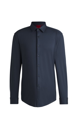 Slim fit srajca iz raztegljive performance jersey tkanine