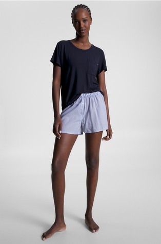TOMMY HILFIGER Lounge T-Shirt with Chest Pocket Blue 4