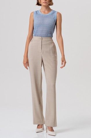 Regular fit hlače z visokim pasom