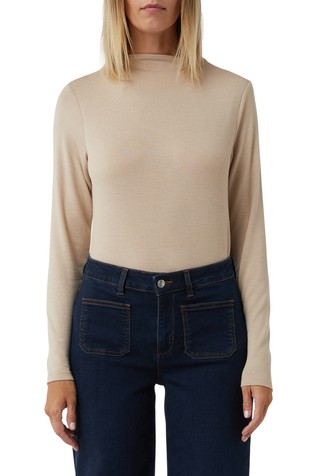 Majica z dolgimi rokavi in povišanim ovratnikom