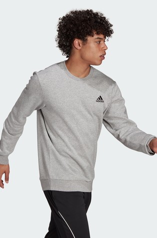 ADIDAS Essentials Fleece pulover Siva - Medium Grey Heather 3