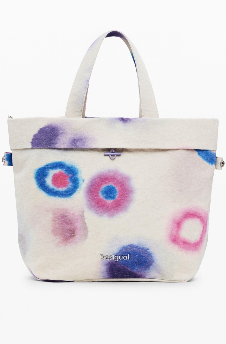 DESIGUAL Large reversible canvas bag Multi 