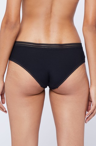 ETAM POWER spodnje hlačke s čipkastimi detajli iz mikrofibre Črna - Black 2