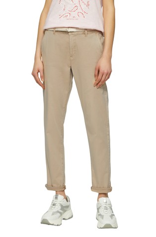Chinos with a braided belt