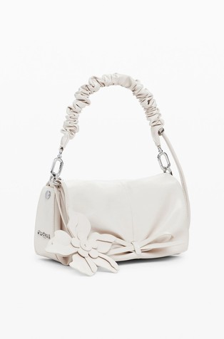 DESIGUAL Faux-leather small bag with bow White 3