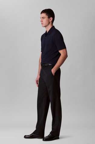 CALVIN KLEIN Short-sleeved polo in viscose-blend Dark Blue 4