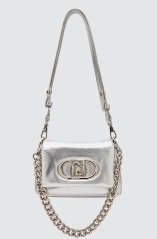 LIU JO Foil-effect LaPuffy bag Silver 1