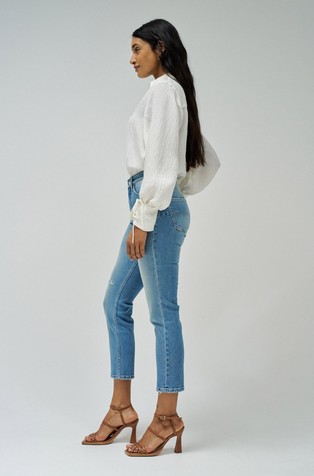 SALSA JEANS Faith push-in slim fit jeans hlače s skrajšano dolžino Modra - Blue 2