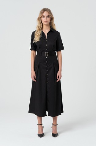Shirt dress in poplin