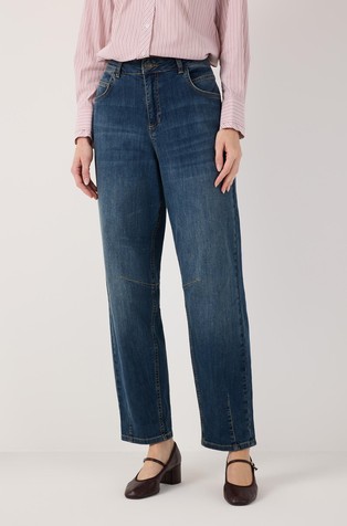 Barrel fit high-waist jeans