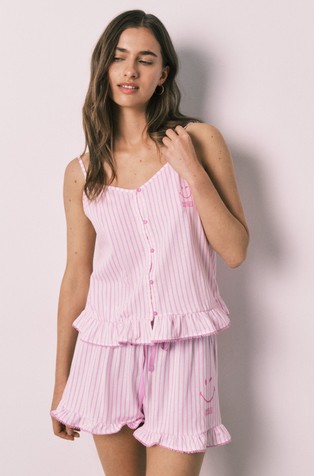 SmileyWorld® striped cotton short pyjamas