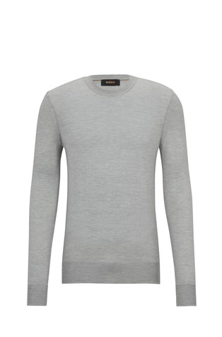 Regular fit sweater in pure silk