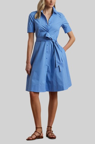 Cotton-Blend Shirtdress