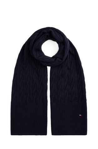 Cable Knit Wool Blend Scarf