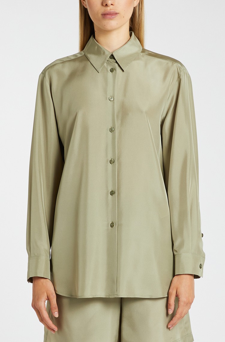 MARELLA Monochrome svilena srajca Zelena - Green 