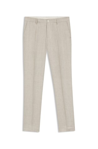Slim-fit trousers in a linen blend