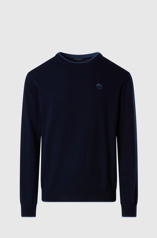 Wool-blend crew-neck sweater