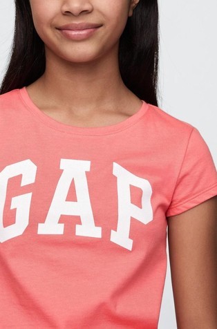 GAP Gap logo majica s kratkimi rokavi za deklice Roza - Fresh Coral 3