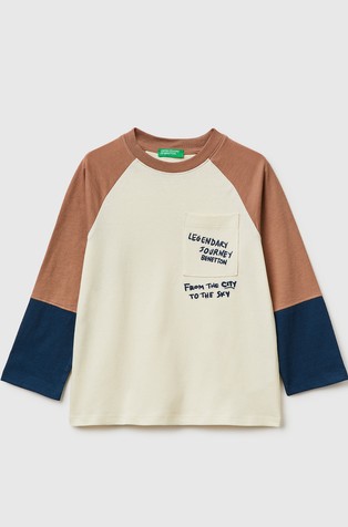 Majica z dolgimi rokavi in barvnimi bloki