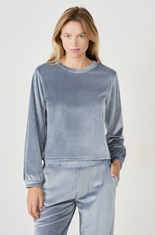 Bradley Ribbed Velvet-effect sweatshirt