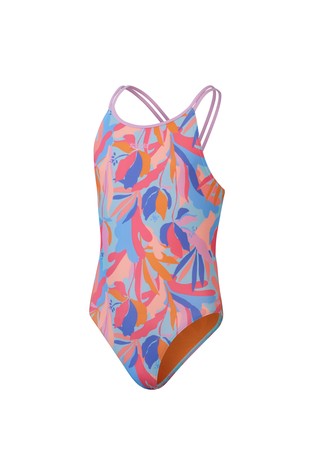 Printed twinstrap swimsuit