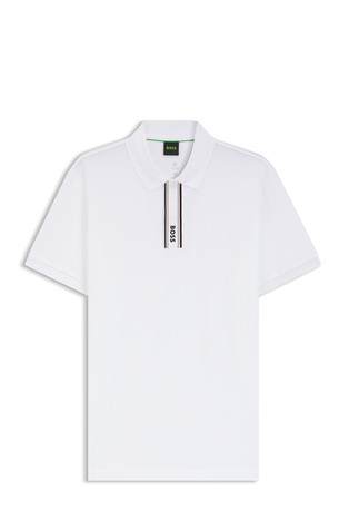 Short-sleeved polo shirt with logo details