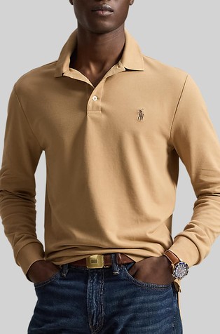 Custom Slim fit Stretch Mesh Polo Shirt