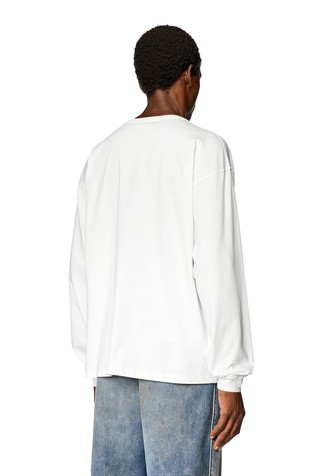 DIESEL Long-sleeve T-shirt with Prototype print White 2