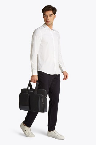 TOMMY HILFIGER Poslovna torba s predalom za prenosni računalnik Črna - Black 5