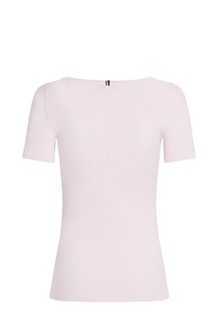 TOMMY HILFIGER Slim fit viskozna majica Roza - Pink 2