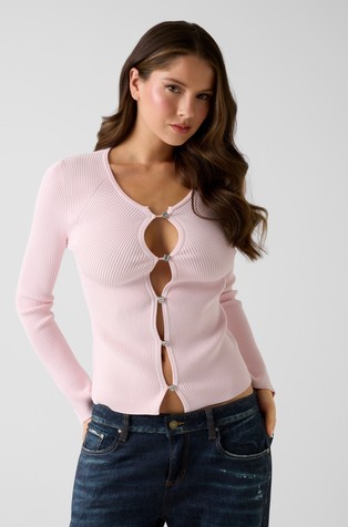 Logo buttons cardigan