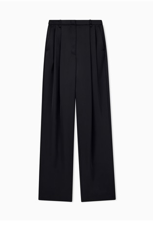 Regular trousers in techno twill with pleats