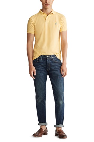 RALPH LAUREN Slim fit polo majica s kratkimi rokavi Rumena - Corn Yellow/C6103 3