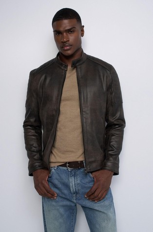 Leather-effect Biker Jacket
