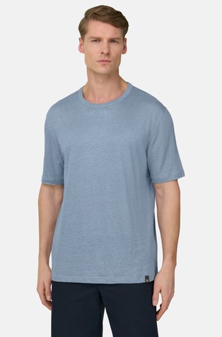 T-shirt in stretch linen jersey