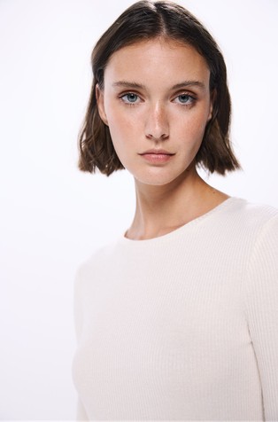 SPRINGFIELD Midi knit dress with slit Stone 4