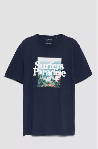 Flame yarn t-shirt with artwork