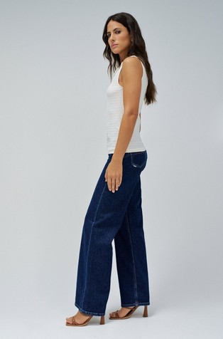 SALSA JEANS Textured top with cut out Pearl 2