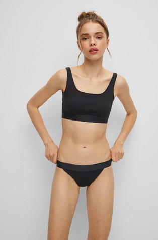 HUGO BOSS Branded-waistband briefs in stretch cotton Black 3